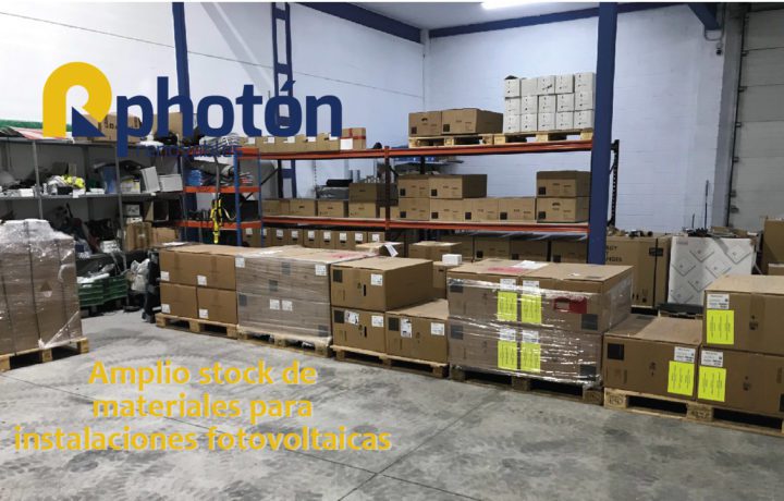 Amplio stock de materiales para instalaciones fotovoltaicas