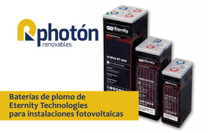 Baterías para instalaciones fotovoltaicas Eternity Technologies