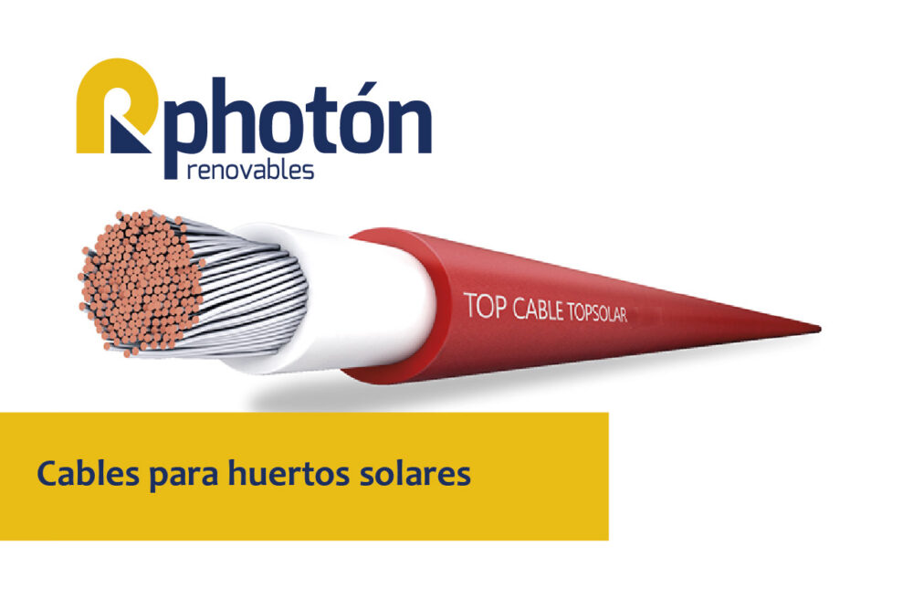 Cable solar utilizado para instalaciones fotovoltaicas y huertos solares