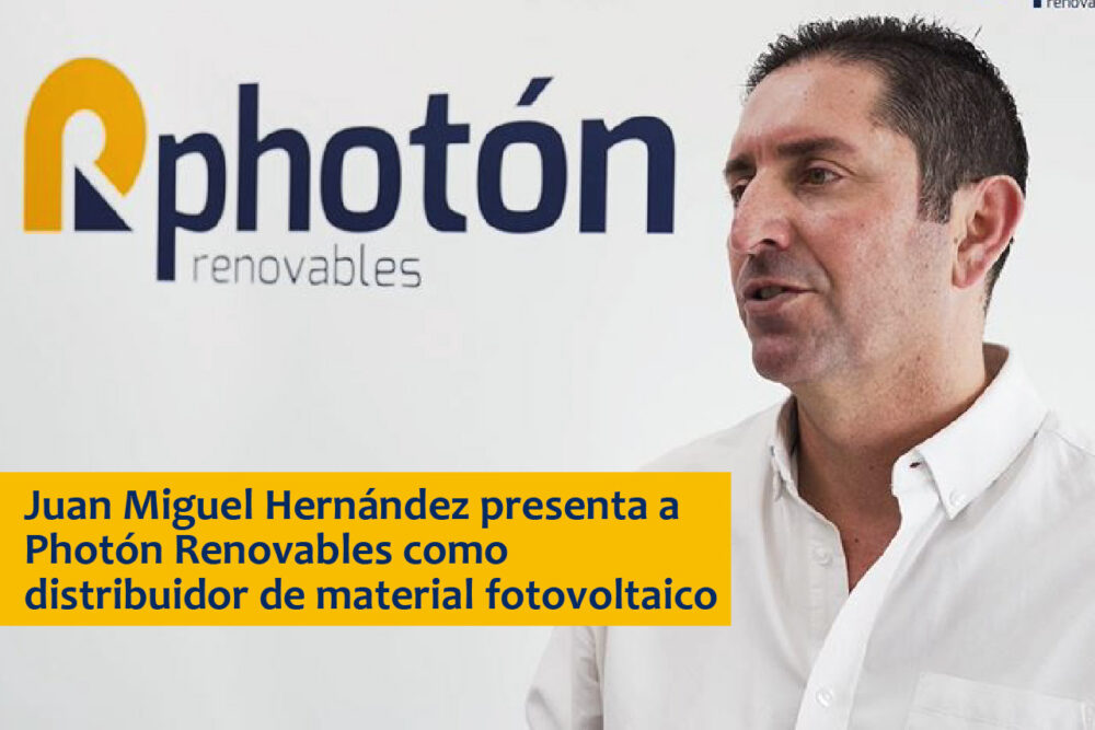 Juan Miguel Hernández, gerente de Photón Renovables, presenta la historia y actividad de la compañía